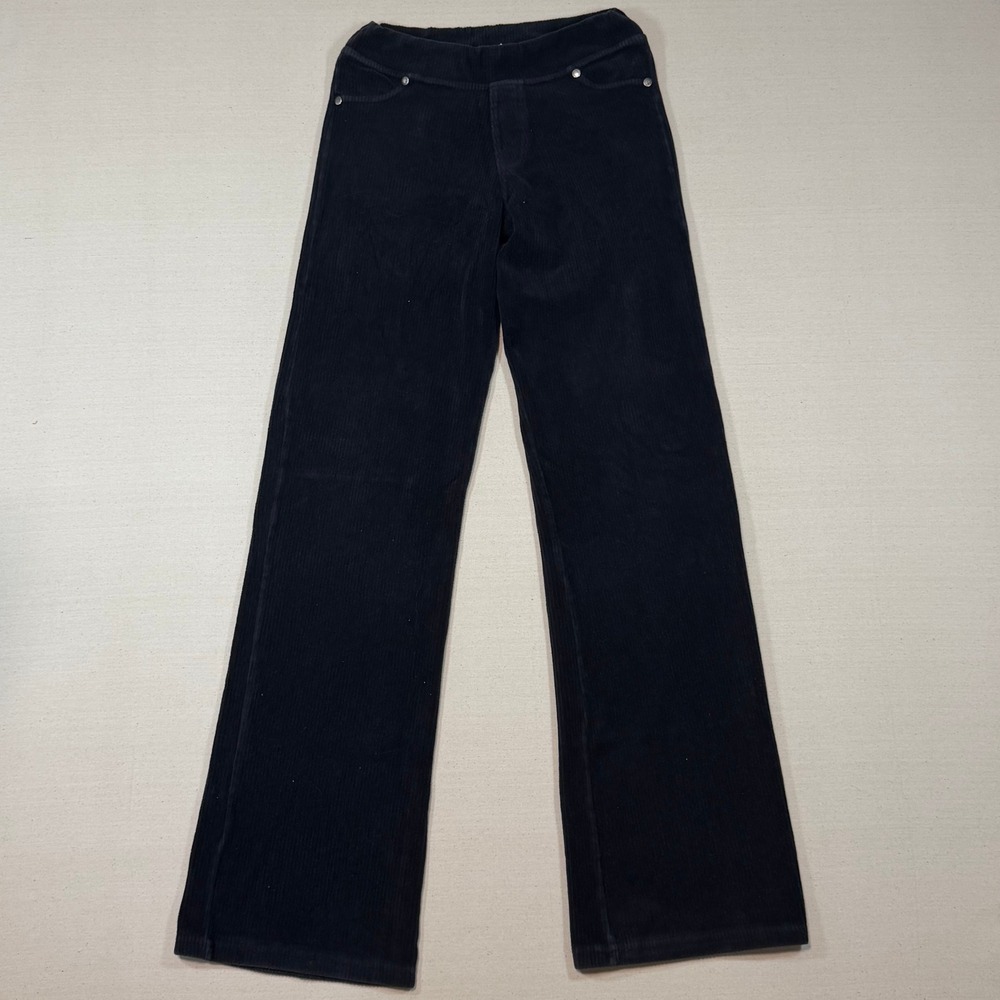 Goddesswear Classic Black Corduroy Flare Yoga Pants Brazil Size III Medium